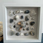 seashell art of blue shells 8x8 shadow box by jacqueline mb designs 