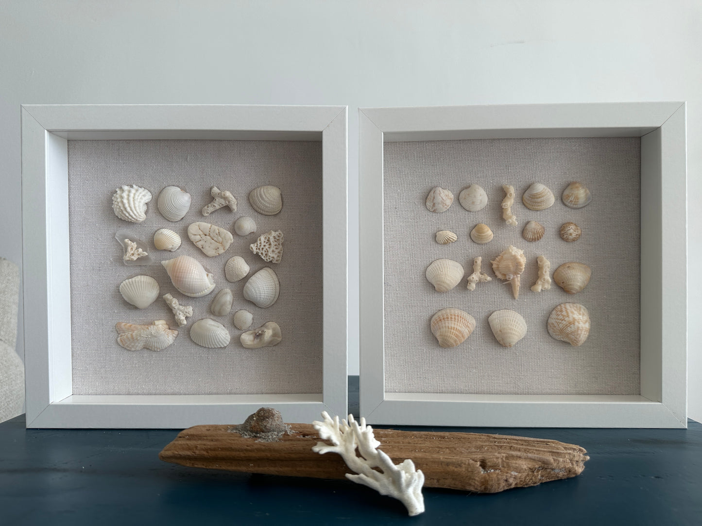 collection of 2 seashell art by Jacqueline mb designs 