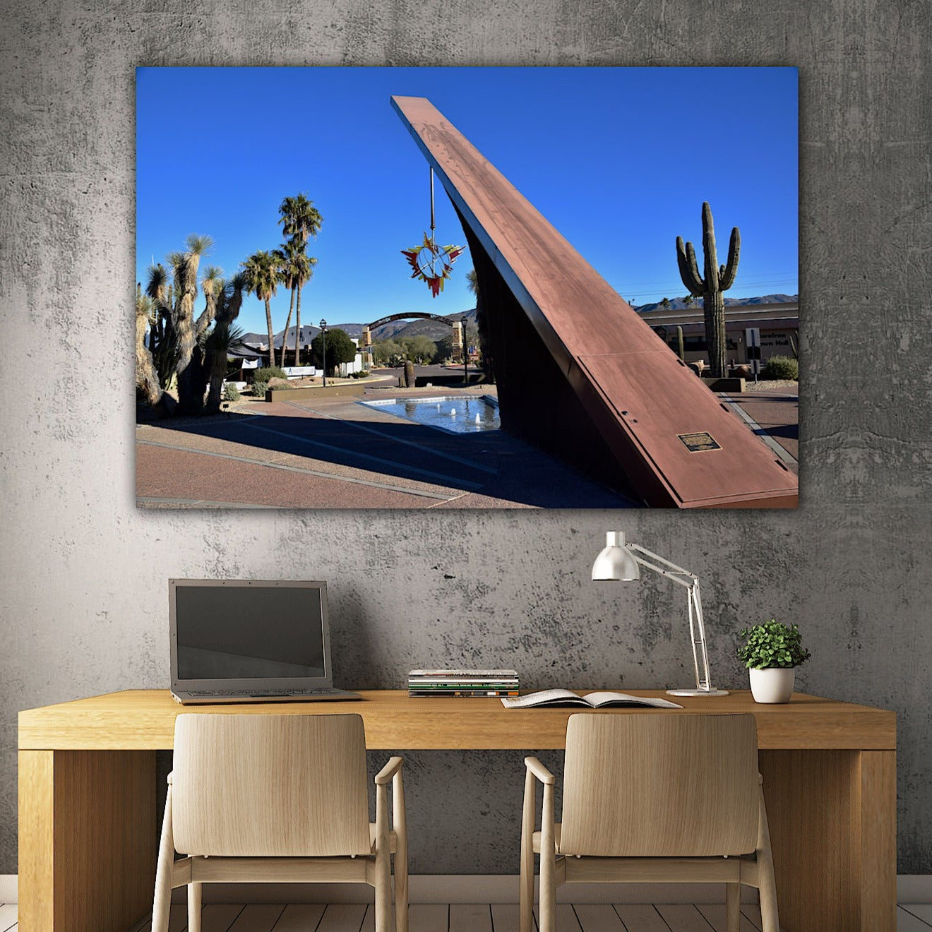 Carefree Sundial Canvas Office Home decor by Jacqueline MB Designs