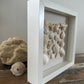 8x8 seashell wall art shadow box white on linen side view by jacquelin mb designs 