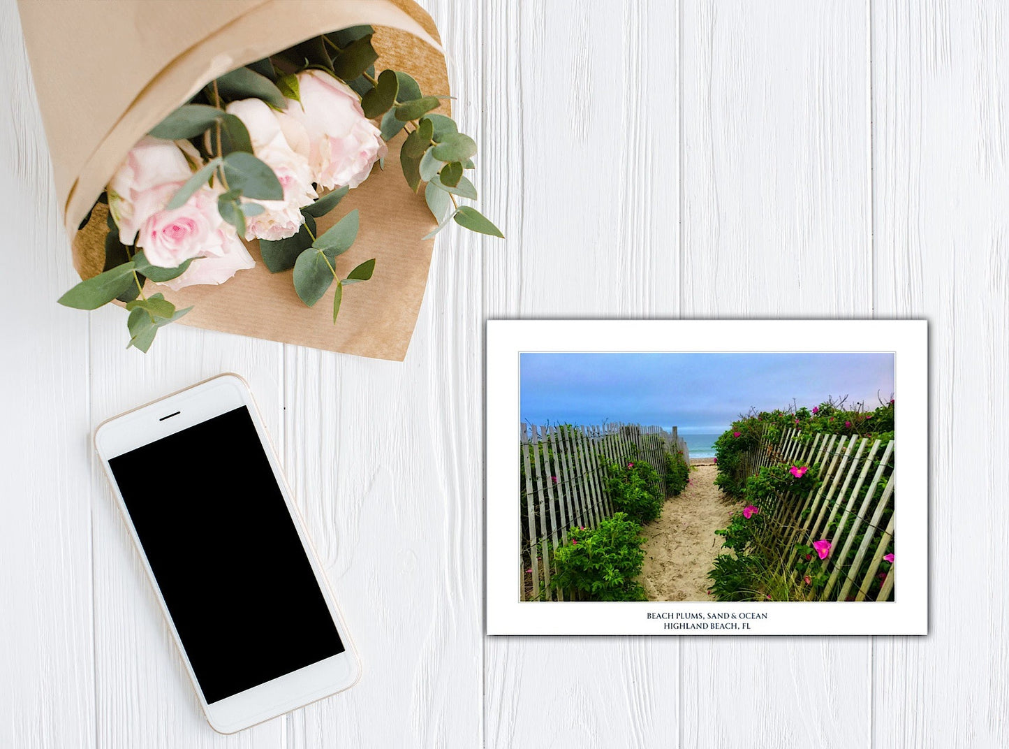 matted print beach plumb sand ocean by jacqueline mb designs