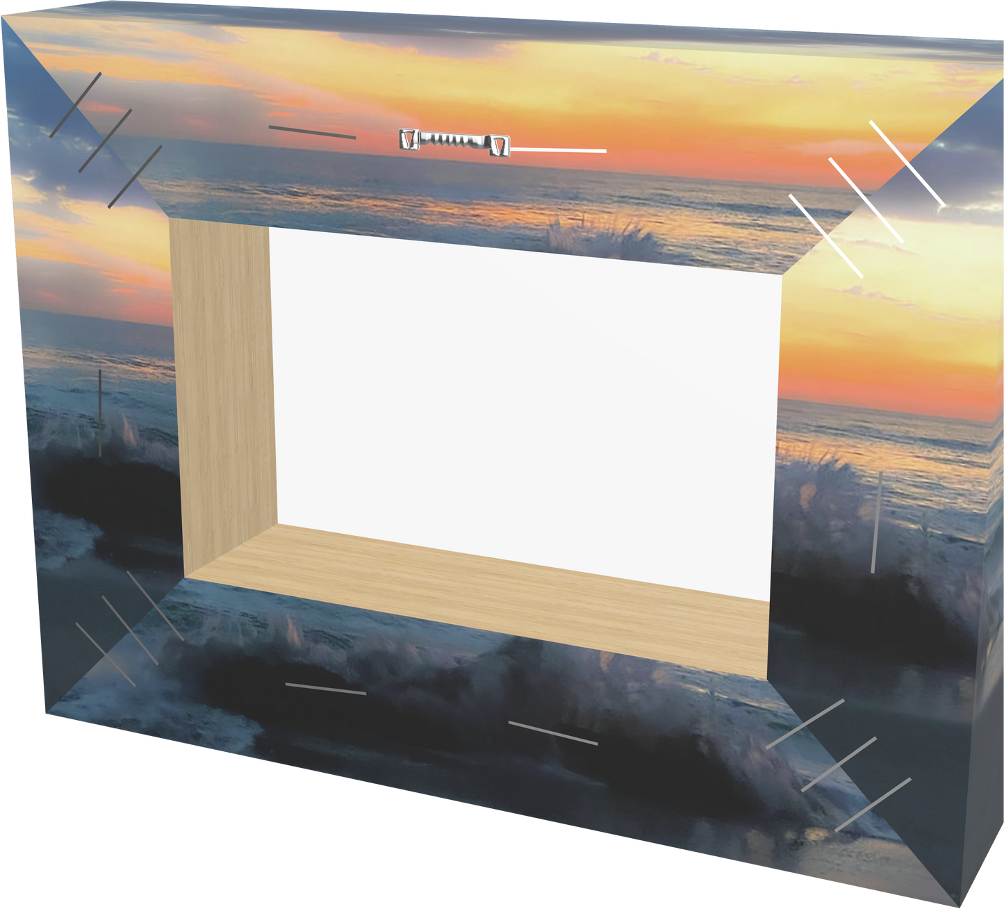 splash of sunrise canvas print back by Jacqueline mb designs