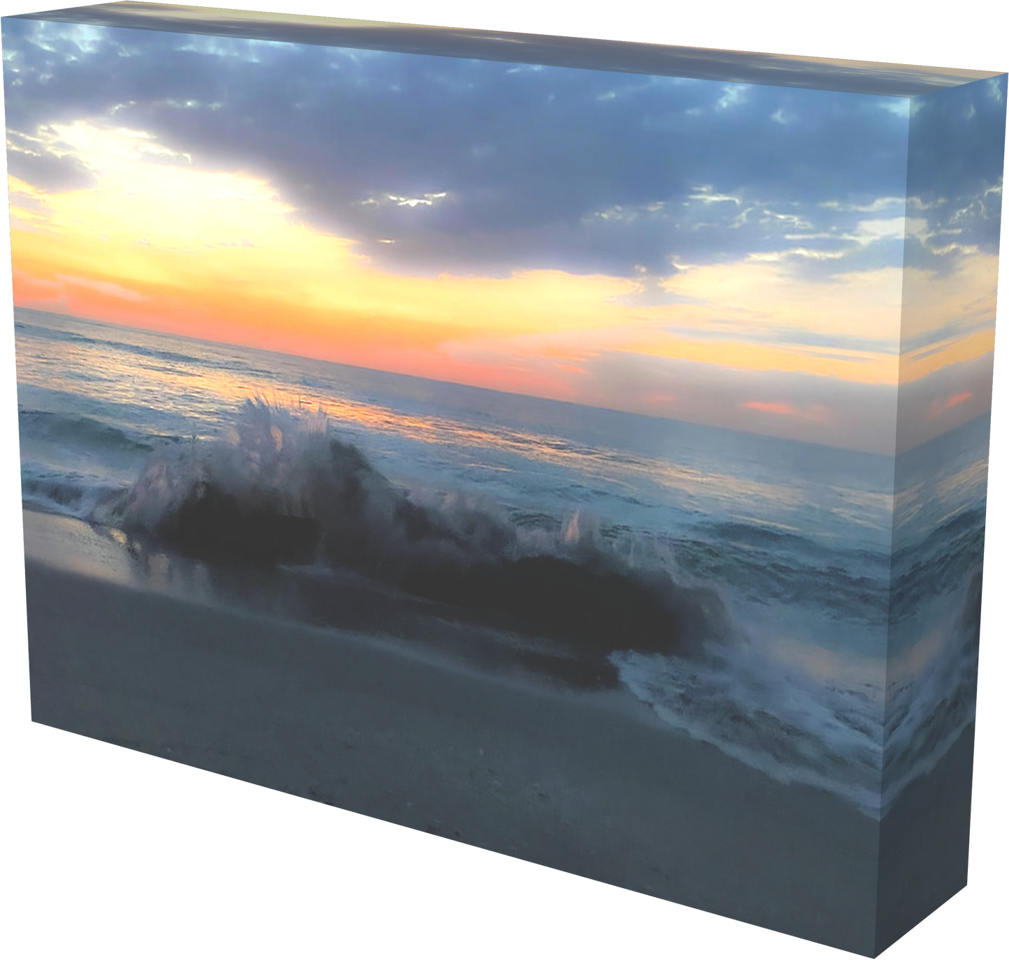 splash of sunrise canvas print R side by Jacqueline mb designs