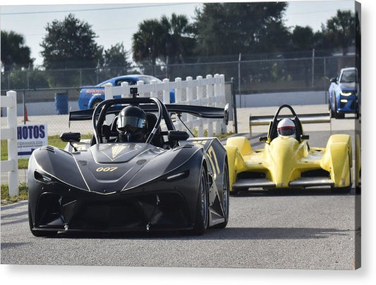 007 Radical Sebring Racecar Acrylic Print by Jacqueline MB Designs
