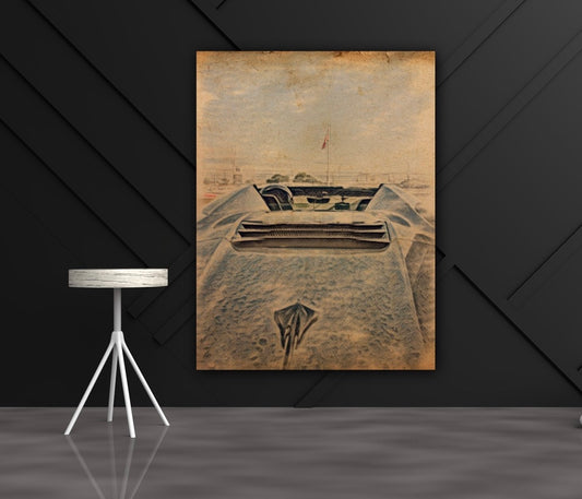 C8 Vette Waiting on the Grid - Classic Canvas Print