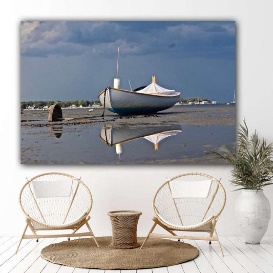 Classic Wooden Boat Reflection - Classic Canvas Print