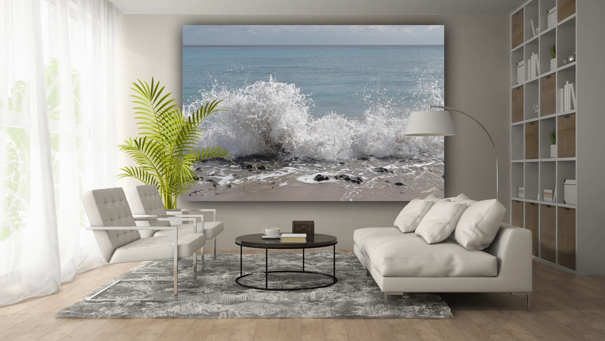 high five from the sea acrylic print for home or office by jacqueline mb designs