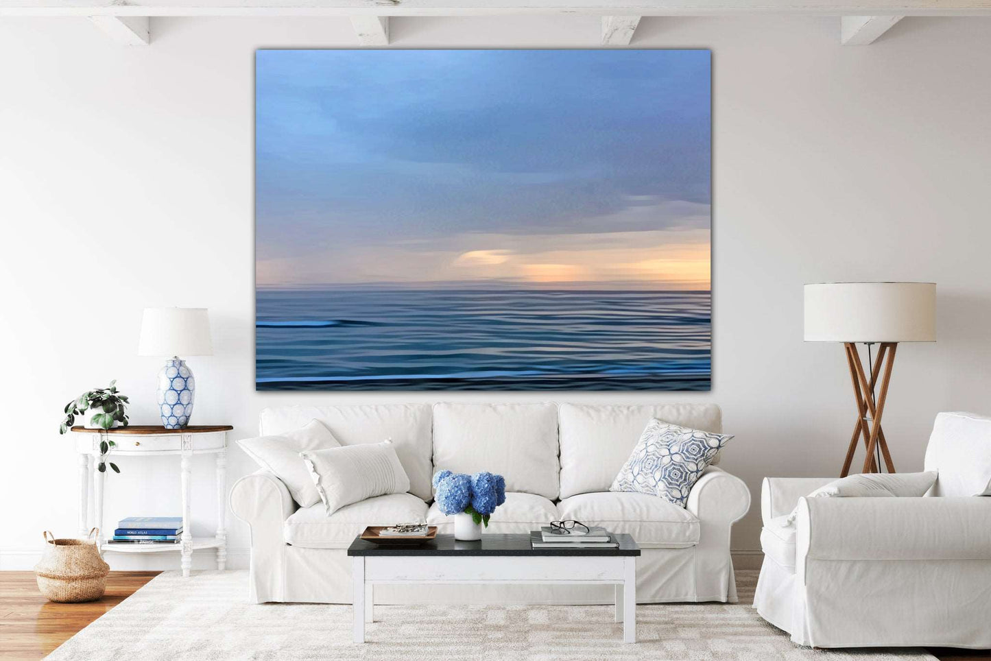 Blues of the Sea and Sky DA - Classic Canvas Print