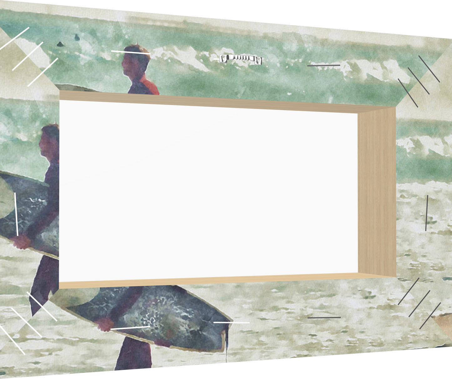 Heading out to Surf Mission Beach - Canvas Print