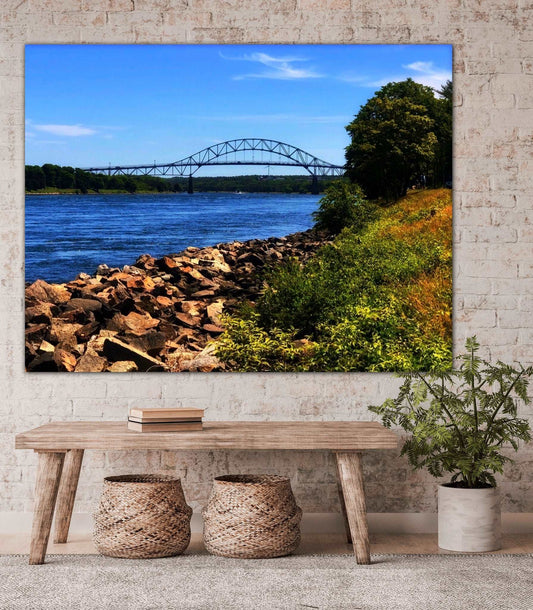 Cape Cod Canal & Sagamore Bridge - Classic Canvas Print