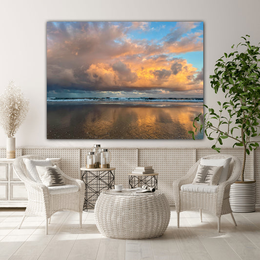 Florida beach sunset canvas print by Jacqueline MB Designs