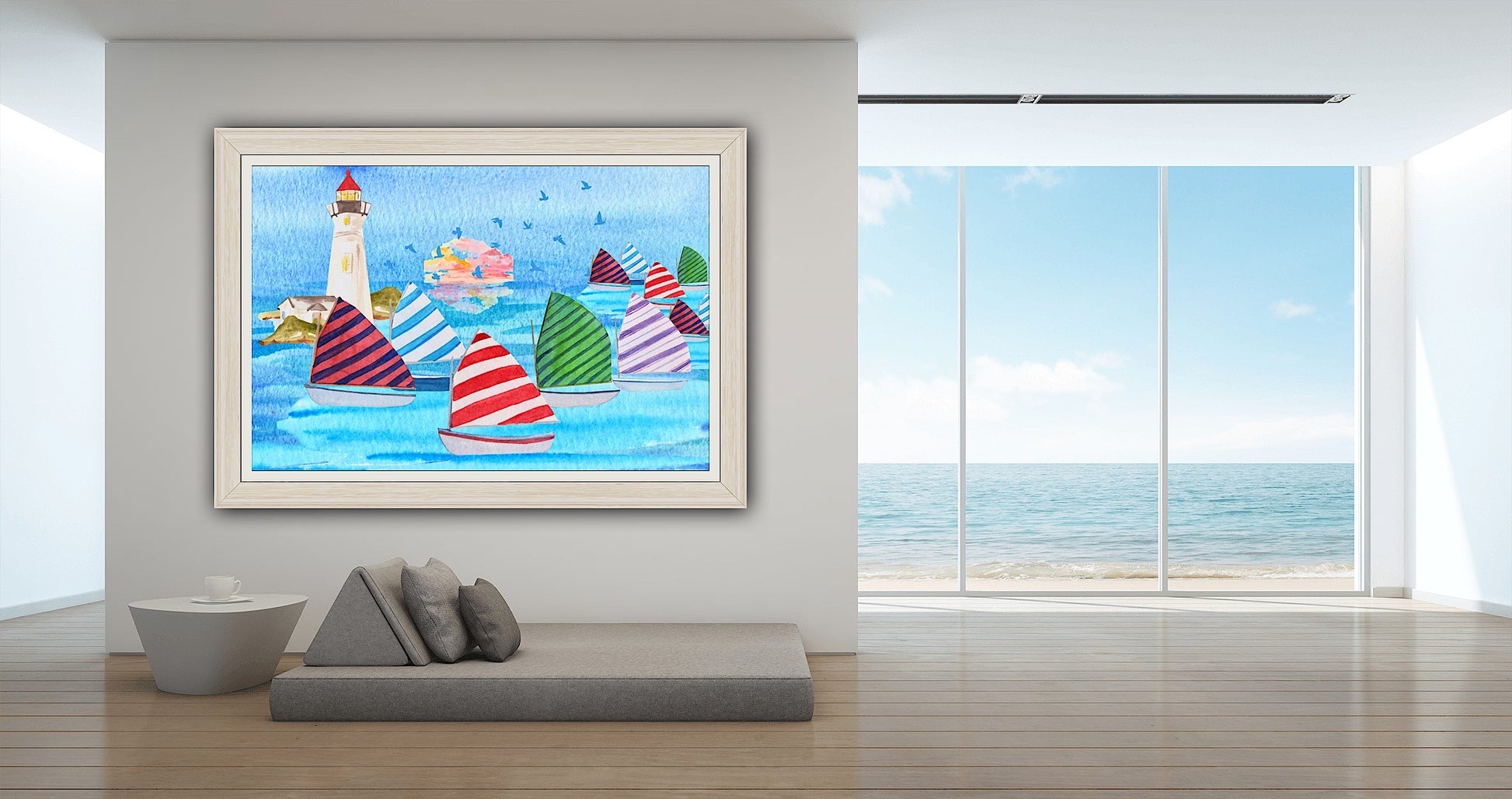 Rainbow Fleet canvas home decor by Jacqueline mb designs