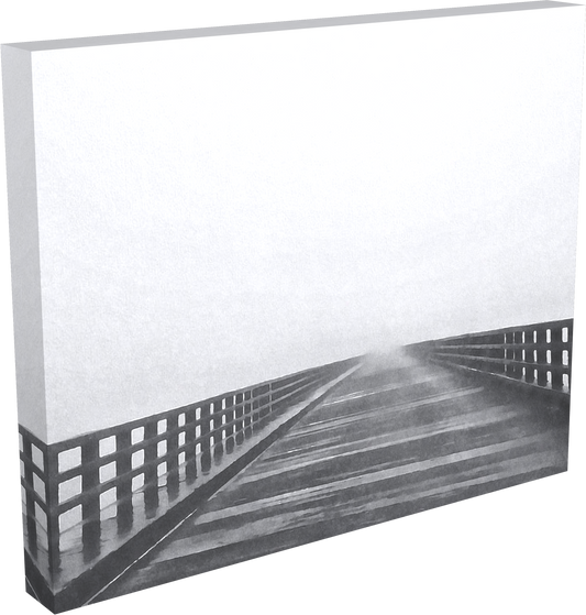 mystical foggy bridge da canvas L view by jacqueline mb designs 