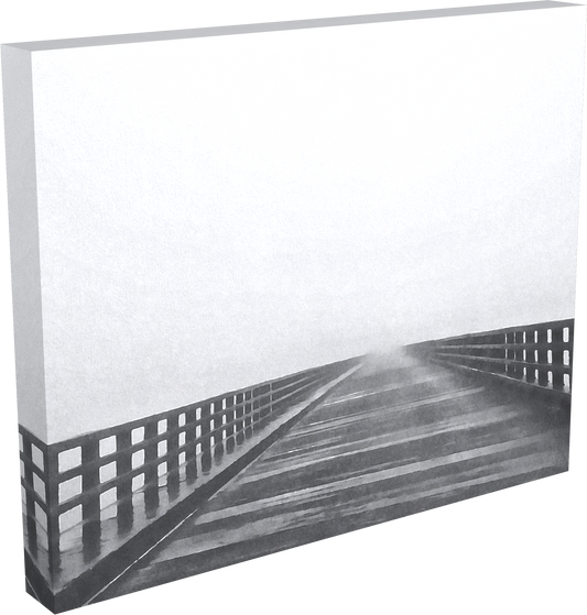 mystical foggy bridge da canvas L view by jacqueline mb designs