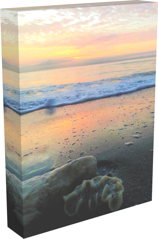 ruffles on beach canvas print Left view