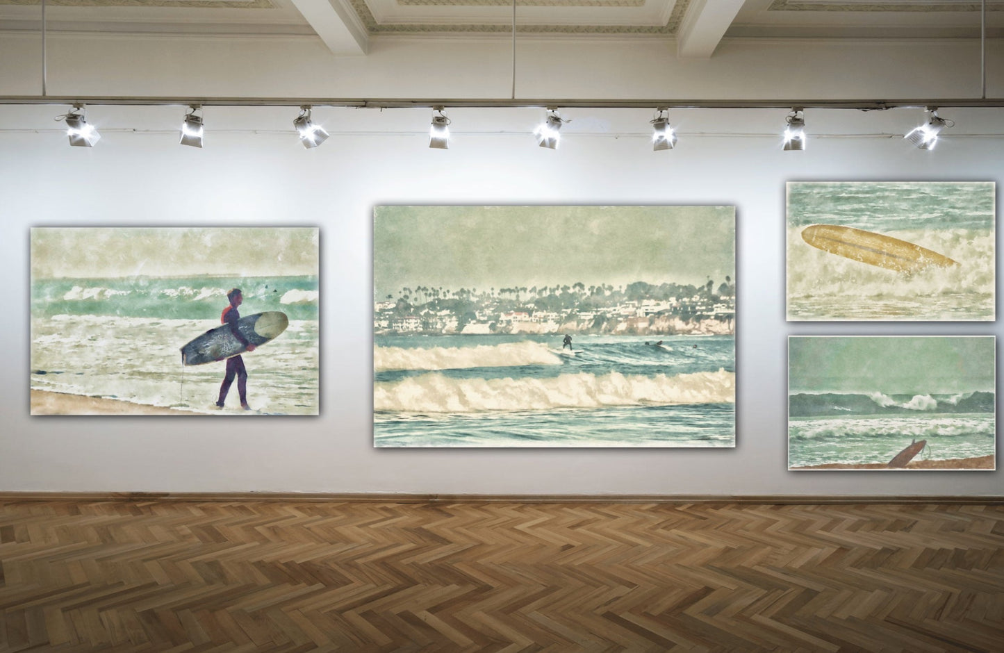 Surfing Mission Beach Canvas Collection by Jacqueline MB Designs