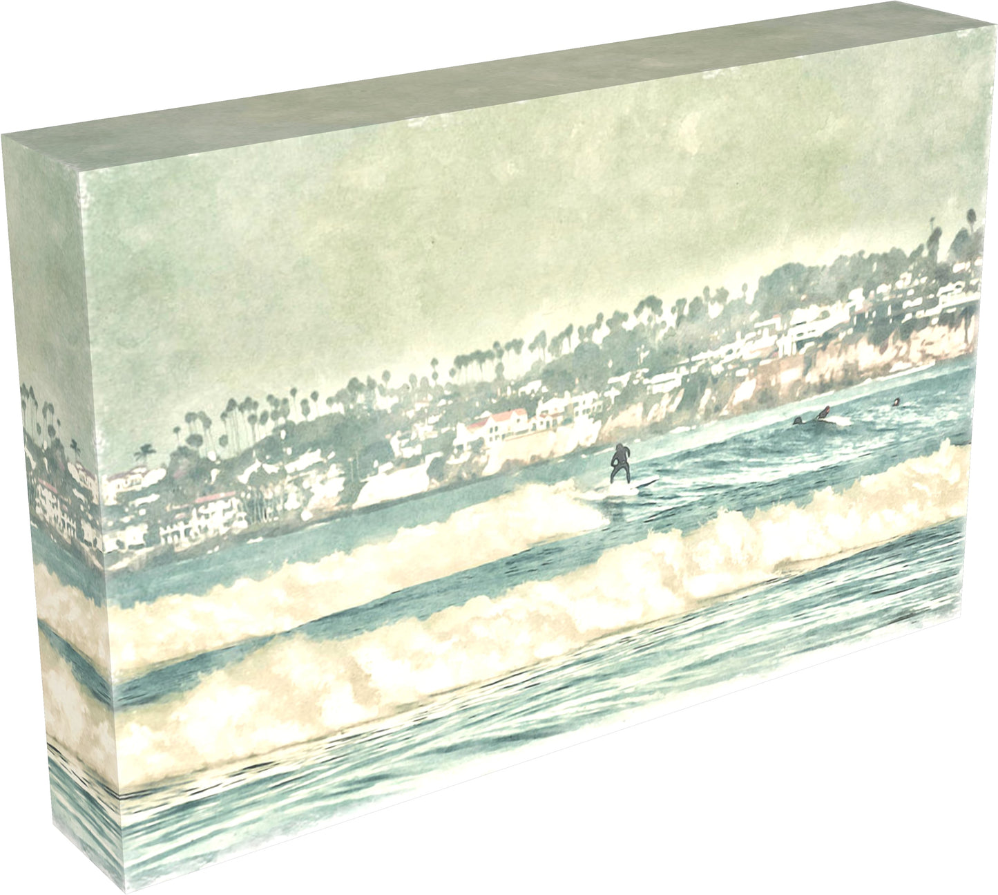 Surfing the Waves Mission Beach - Classic Canvas Print