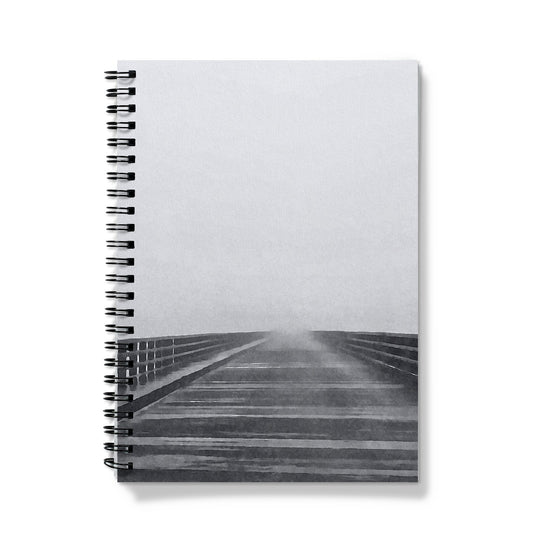 spiral bound notebook -mystical bridge - powder point bridge duxbury ma by jacqueline mb designs 