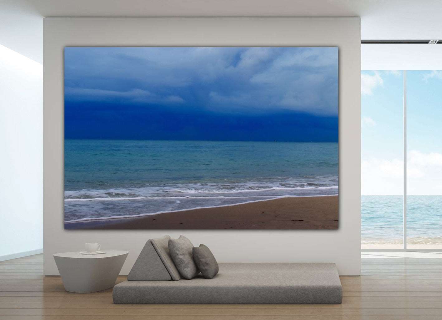 blues of the ocean canvas print by Jacqueline MB Designs