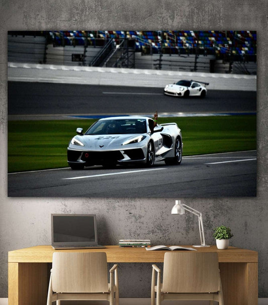 C8 Heading into Pits - Classic Canvas Print