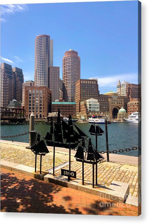 city view of boston acrylic print by jacqueline mb designs 