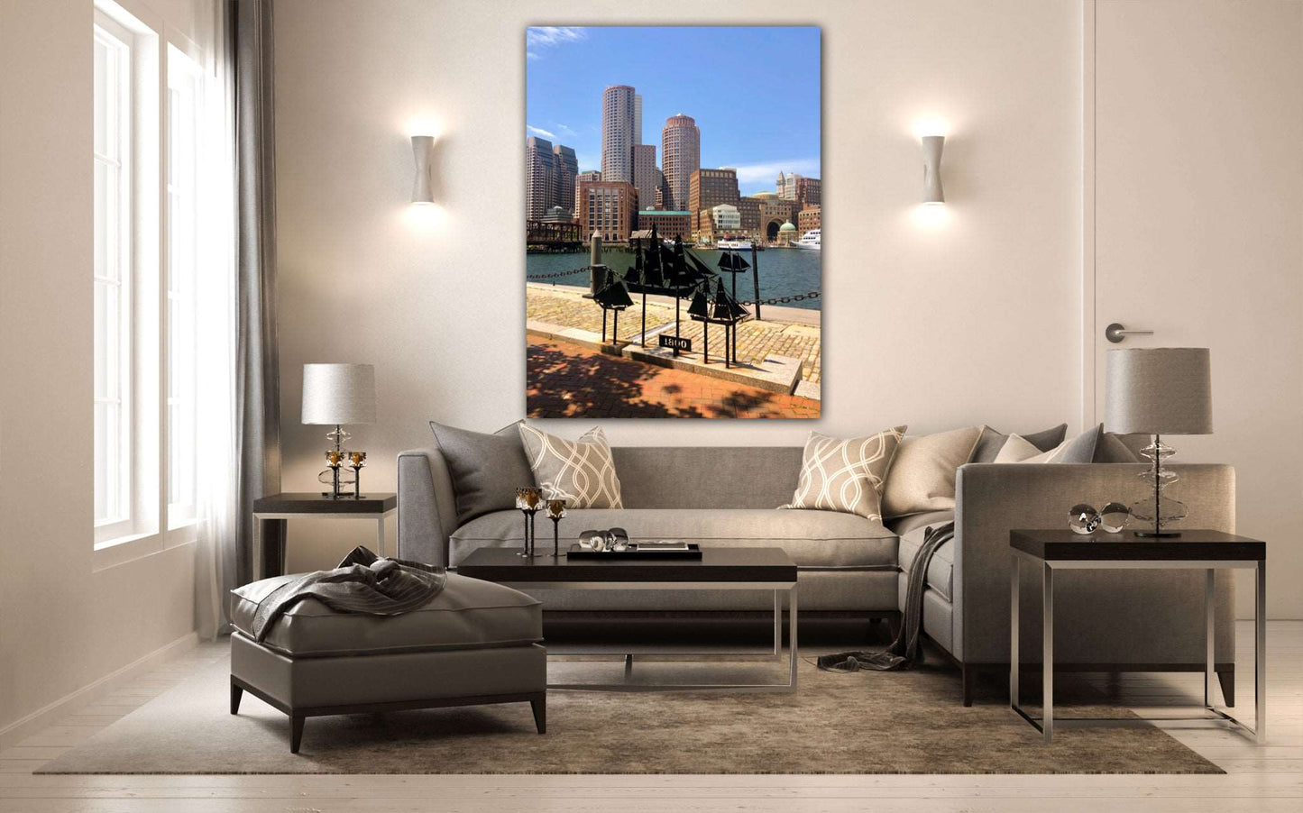 city view of boston acrylic print home decor by jacqueline mb designs