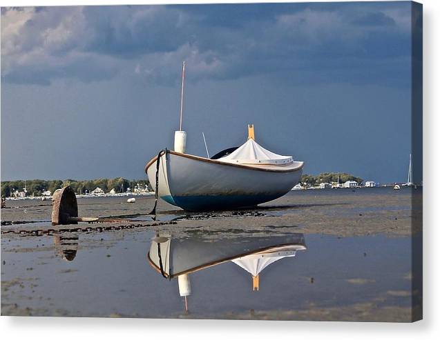 Classic Wooden Boat Reflection - Classic Canvas Print