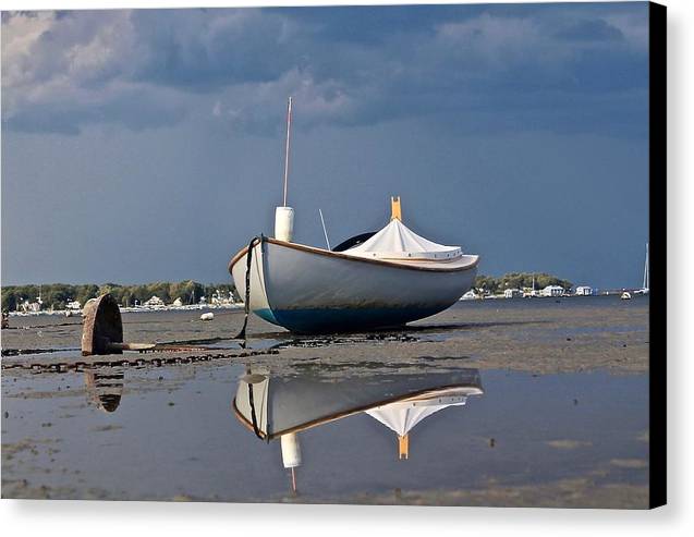 Classic Wooden Boat Reflection - Classic Canvas Print
