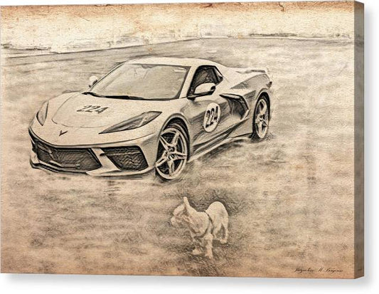 Dads C8 Vette - Classic Canvas Print