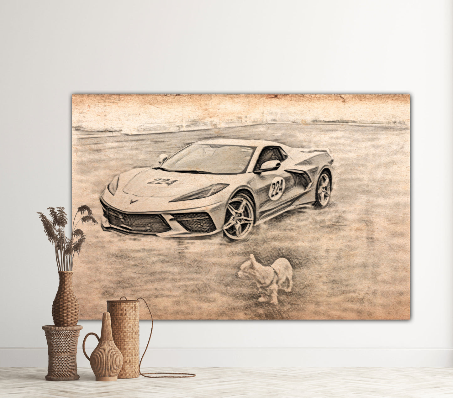 Dads C8 Vette - Art Print