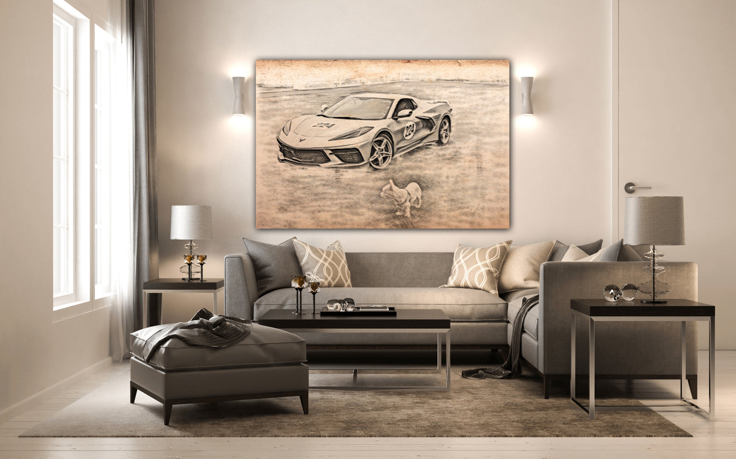 Dads C8 Vette - Art Print