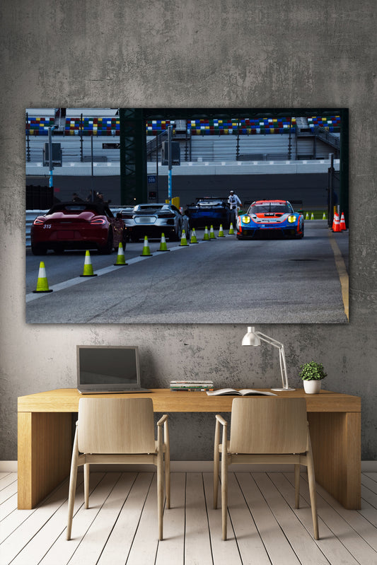 Daytona Grid - Classic Canvas Print