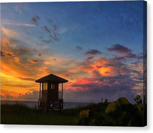 Delray Beach Lifeguard Chair - Classic Canvas Print