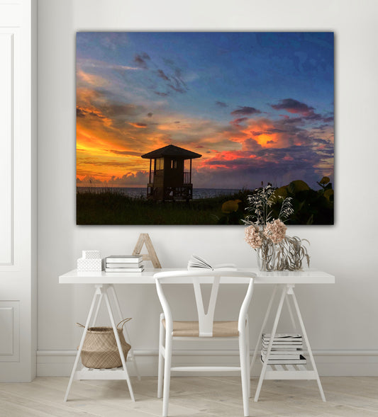 Delray Beach Lifeguard Chair - Classic Acrylic Print