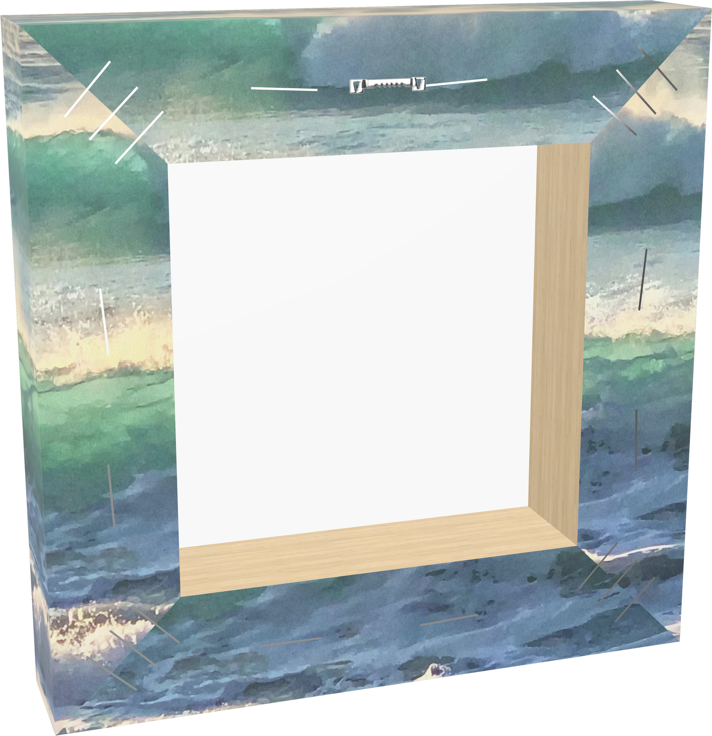 emerald fog canvas wood frame by Jacqueline mb designs