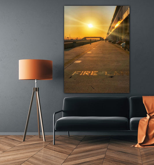 Fire and Sun Racetrack - Classic Acrylic Print