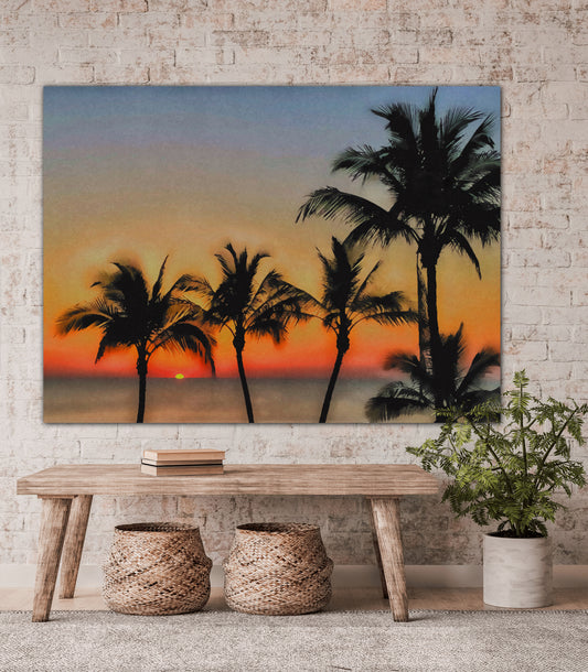 good morning tropical sunrise DA Canvas Print by Jacqueline MB Designs