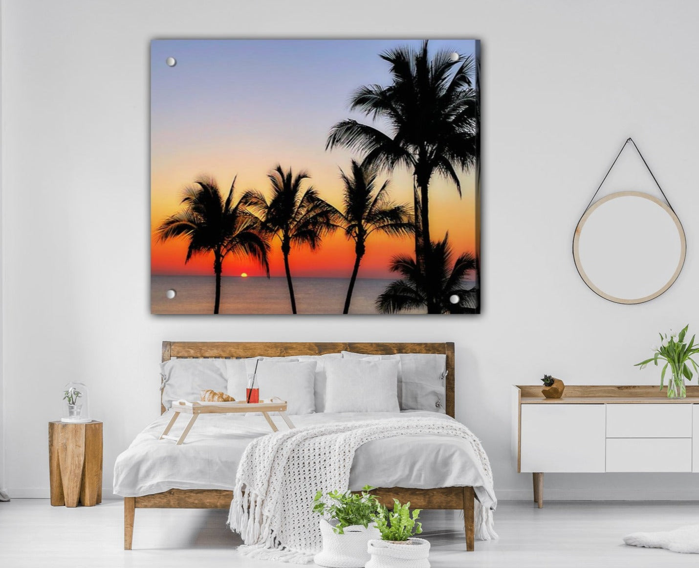 good morning tropical sunrise acrylic print bedroom decor by jacqueline mb designs