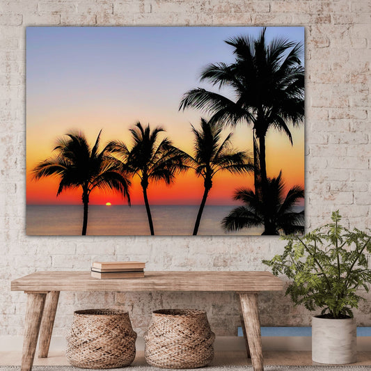 good mornign tropical sunrise canvas by jacqueline mb designs