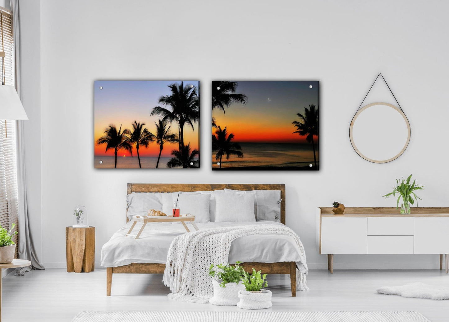 good night moon & good morning sunrise acrylic prints  home decor by Jacqueline mb designs 