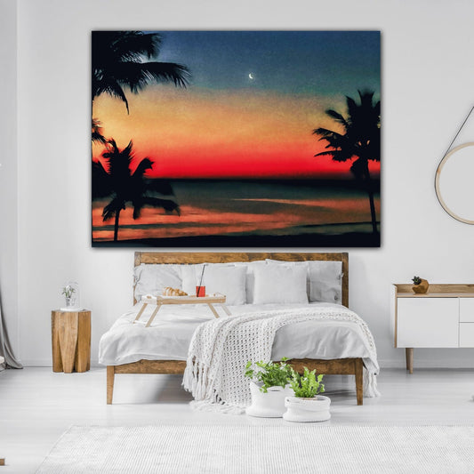 good night tropical moon DA canvas by jacqueline mb designs
