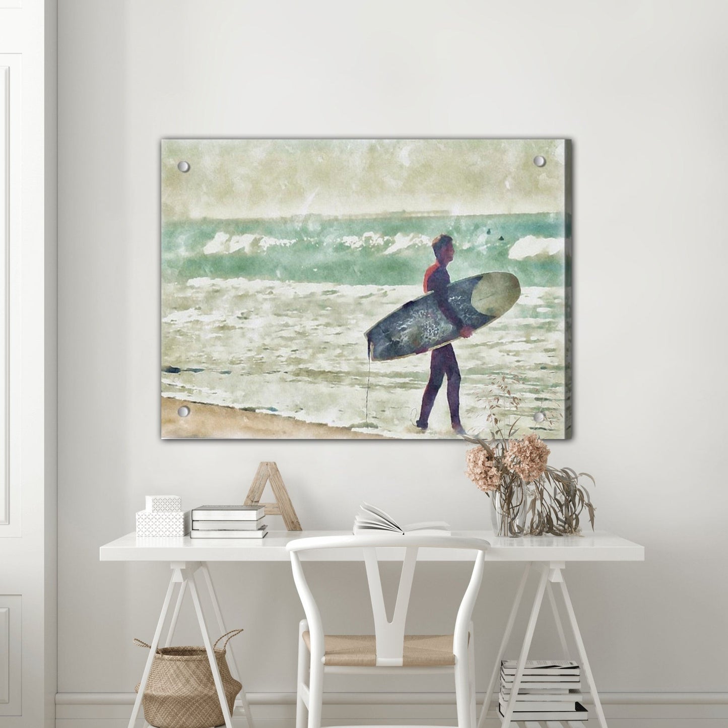 heading out to surf mission beach ca acrylic office decor by jacqueline mb designs