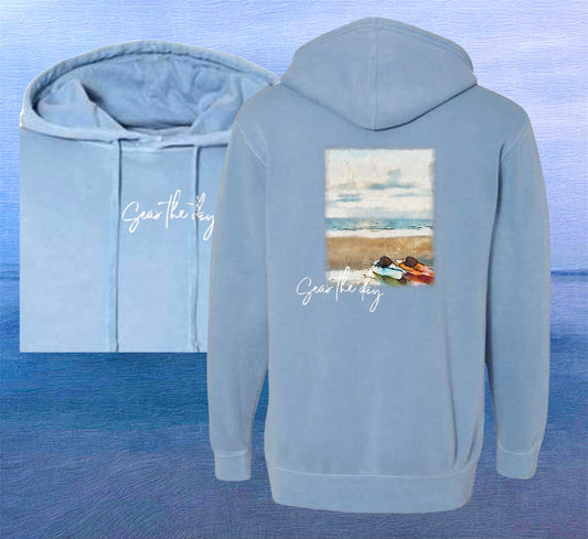 Seas the Day Soft Colors - Highland Beach Sweatshirt Hoodie