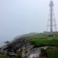 marblehead lighthouse in the fog  print by jacqueline mb designs 