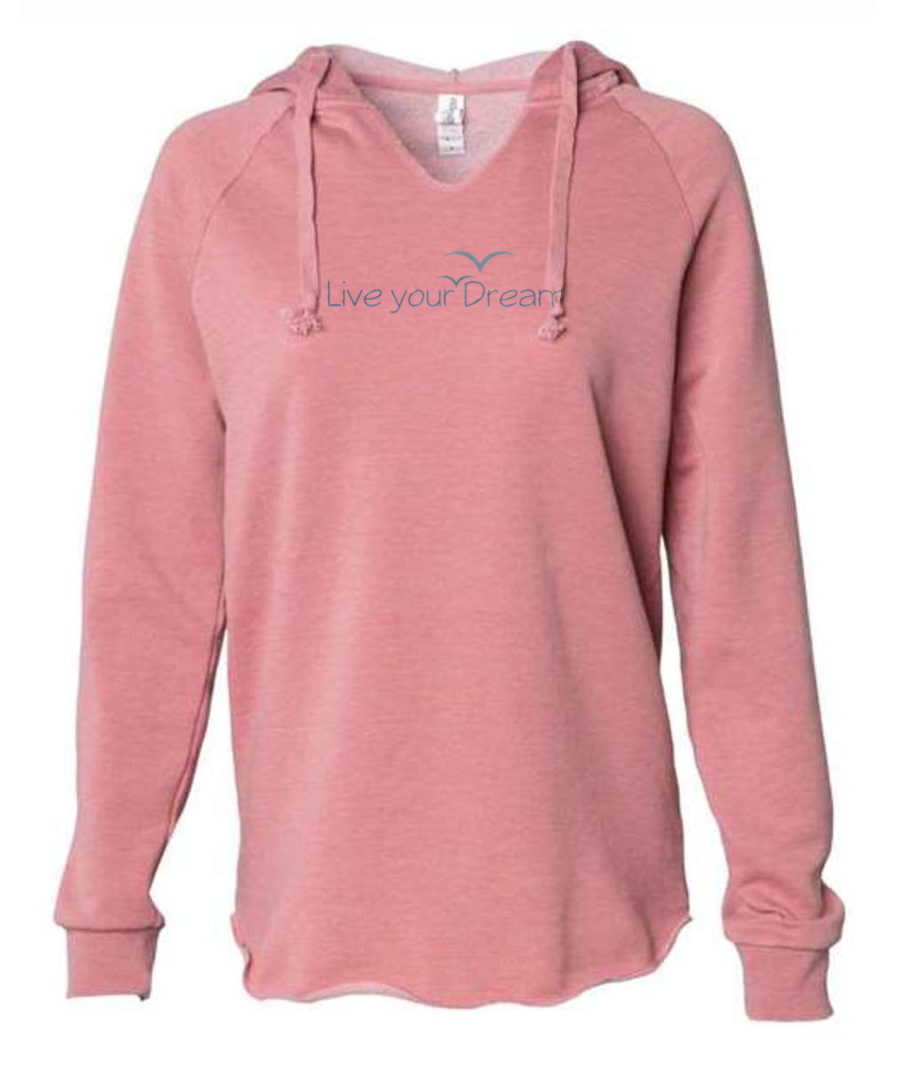 pink live your dream - mission beach sweatshirt hoodie - jacqueline mb designs