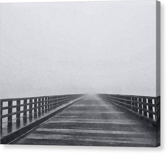 Mystical Foggy Bridge - Classic Canvas Print