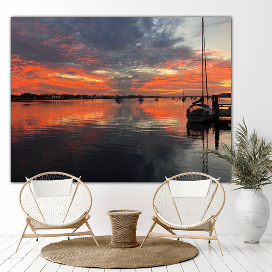 nautical sunrise acrylic print home decor by jacqueline mb designs