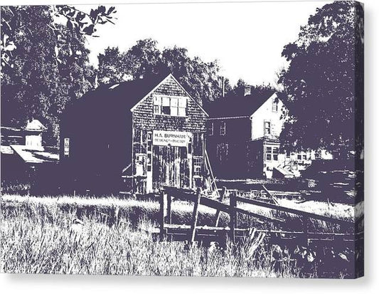 New England Working Boathouse - Classic Canvas Print