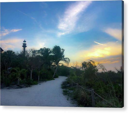 pathway to sunrise acrylic print by jacqueline mb designs