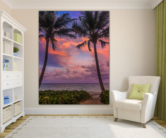 pathway to tropical sunset acrylic print home decor by jacqueline mb designs